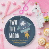 2ザムーン宇宙ロケット2nd誕生日パーティー ペーパープレート (パーティー)