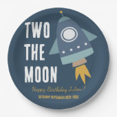 2ザムーン宇宙ロケット2nd誕生日パーティー ペーパープレート (正面)