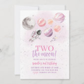 2ザムーン2ndバースデーガール宇宙シルバー 招待状 (正面)