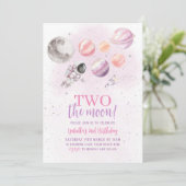 2ザムーン2ndバースデーガール宇宙シルバー 招待状 (スタンド正面)