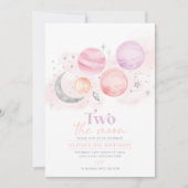 2ザムーン2nd誕生日招待状ガールシルバー 招待状 (正面)