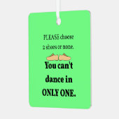 2シューズまたはなしクリスマスグリーン メタルオーナメント (正面左)