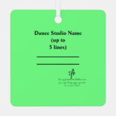 2シューズまたはなしクリスマスグリーン メタルオーナメント (裏面)