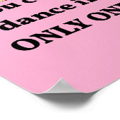 2シューズまたはなしリトルピンクダンススタジオ ポスター (角)