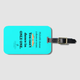 2シューズまたはシアンなし ラゲッジタグ