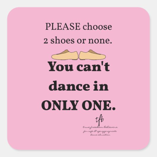 2シューズまたはノーライトピンク スクエアシール (正面)