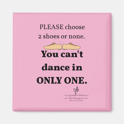 2シューズまたはノーライトピンク マグネット (正面)