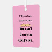 2シューズまたはノーライトピンク メタルオーナメント (正面左)