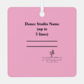 2シューズまたはノーライトピンク メタルオーナメント (裏面)