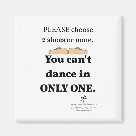 2シューズまたはホワイトなし マグネット (正面)