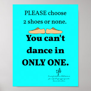 2シューズまたはNone Cyan Dance Studio ポスター