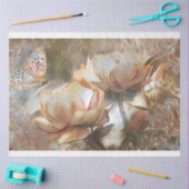 2シルク金ゴールドホワイトユニークバラアートドリーム 薄葉紙 (クラフト)