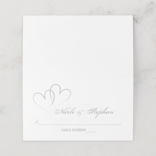 2シルバーハート絡み合い座席表 プレイスカード (外部開封)