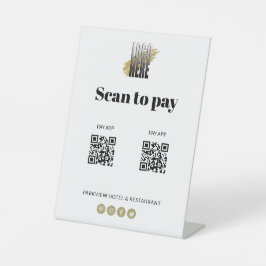 2シンプル QRコードの支払いアプリに対するロゴスキャン 台座サイン