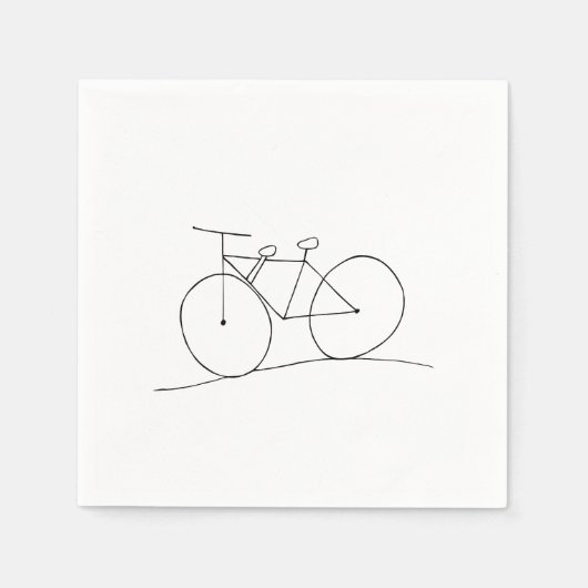 2シートナプキン付き自転車 スタンダードカクテルナプキン (正面)