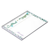 2シーホースウォーターカラービーチエレガントカスタム ノートブック (左側)