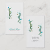 2シーホースウォーターカラービーチシエレガントック 名刺 (正面/裏面)