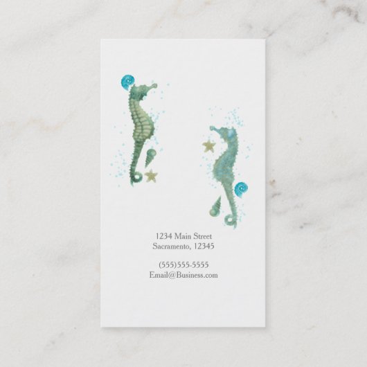 2シーホースウォーターカラービーチシエレガントック 名刺 (裏面)