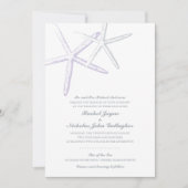 2スキニーヒトデ薄紫グレイ | ウェディング 招待状 (正面)