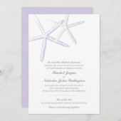 2スキニーヒトデ薄紫グレイ | ウェディング 招待状 (正面/裏面)