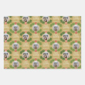 2スクエアフォトスお洒落クリスマスホリデーベリー ラッピングペーパーシート (正面)