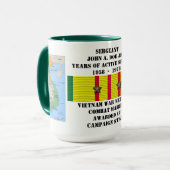 2スターコンバットマリンベトナム戦争退役軍人 マグカップ (正面左)