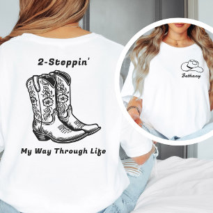 2ステップピン私の方法を介してライフウェスタンダンスティー トライブレンドTシャツ