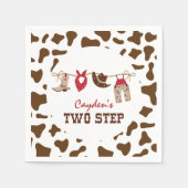 2ステップロデオウェスタンカウボーイ2nd誕生日 スタンダードカクテルナプキン (正面)