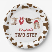2ステップロデオウェスタンカウボーイ2nd誕生日 ペーパープレート (正面)
