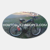2ストローク電動自転車エンジンデカールキット 楕円形シール (正面)