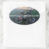 2ストローク電動自転車エンジンデカールキット 楕円形シール (バッグ)