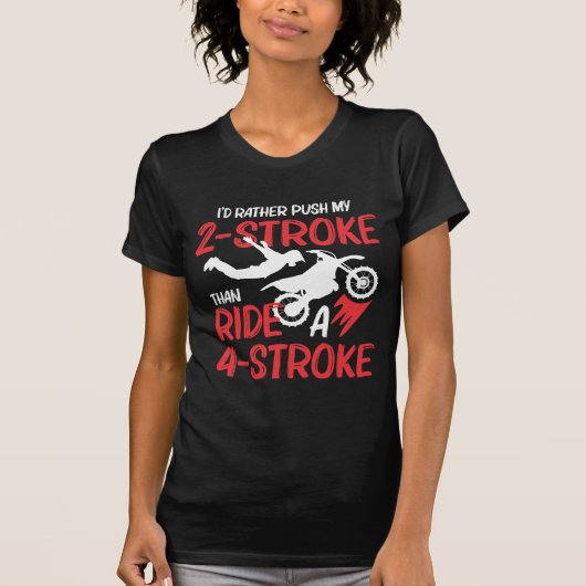 2ストロークMXモトクロスダートバイクライダースーパークロス Tシャツ (正面)