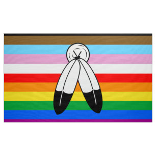 2スピリットLGBTQ+進捗プライドフラグ ファブリック
