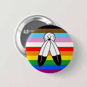 2スピリットLGBTQ+進捗プライドフラグ 缶バッジ