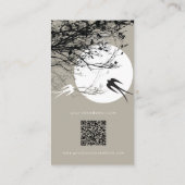 2スワローズ&ブランチMoonlight モダン Zen Gray 名刺 (裏面)