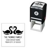 2スワンエレガントのシルエット名アドレス セルフインキングスタンプ (インサイチュ)
