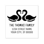 2スワンエレガントのシルエット名アドレス セルフインキングスタンプ (デザイン)