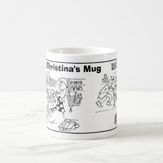 2スーパーマグの漫画。名前の追加 コーヒーマグカップ (中央)