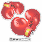 2セットのボクシングデザイン等高線シール シール (正面)