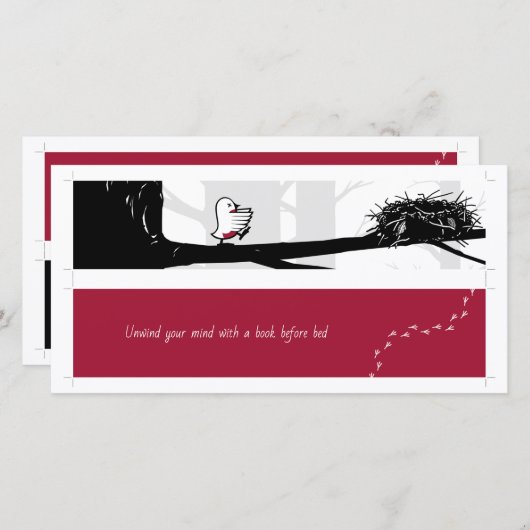 2セルフカットブック前Bed Robin & Nestブックマーク (正面/裏面)
