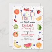 2タイカラフルフロッティ2nd誕生日招待状 招待状 (正面)