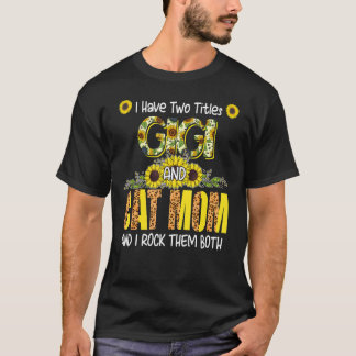 2タイトルgigiと猫ママかわいいヒョウsu tシャツ