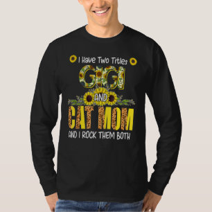 2タイトルgigiと猫ママかわいいヒョウsu tシャツ