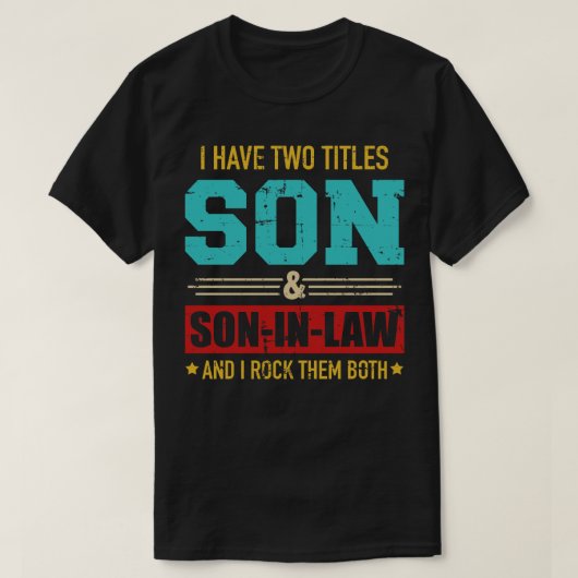 2タイトルsonsとsoninlawヴィンテージレトロ tシャツ (デザイン正面)