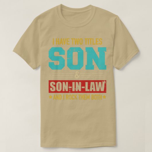 2タイトルsonsとsoninlawヴィンテージレトロ tシャツ (デザイン正面)