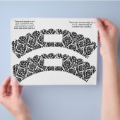 2ダマスクデザインカスタムカップケーキラッパー チラシ (手)