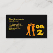 2ダンサーまたはインストラクターの名刺のサルサ 名刺 (裏面)