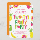 2チタニウムのFruitiの第2誕生日のパーティの招待状 招待状 (正面/裏面)