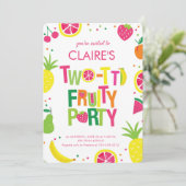 2チタニウムのFruitiの第2誕生日のパーティの招待状 招待状 (スタンド正面)
