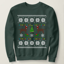 2チョコレートラブラドールサンタクリスマスパターン スウェットシャツ